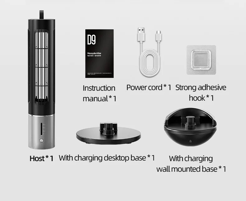 High-End Silent Wall-Hanging Electric Mosquito Lamp TYPE-C Rechargeable Portable Outdoor Insect Killer Hotel Mosquito Trap Lamp