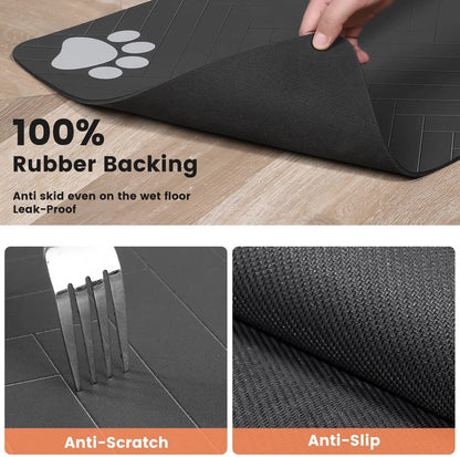 Absorbent Pet Feeding Mat - Waterproof Placemat for Dogs and Cats - ZOOMNSTORE