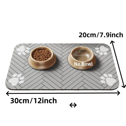 Absorbent Pet Feeding Mat - Waterproof Placemat for Dogs and Cats - ZOOMNSTORE