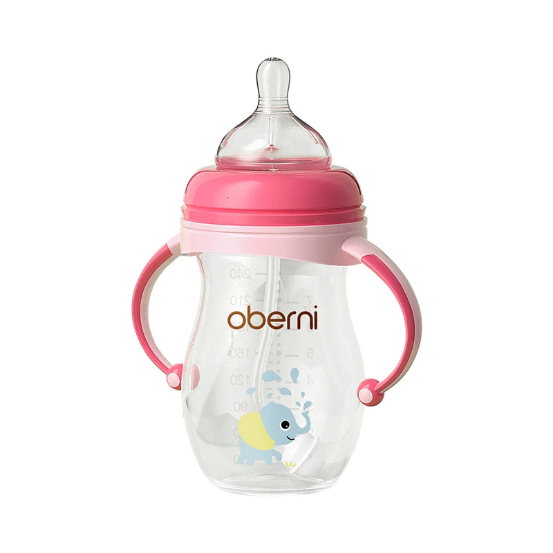 Oberni 150ml+180ml PPSU Imitated Breast Baby Milk Bottle set Anti bloating 0-6 Newborn Baby Bottle With Resistant to Falling