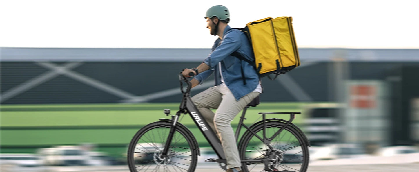 750W E-Bike Commuter 26x2" Tires 48V 10.4Ah Removable LCD Display 20MPH Speed 7-Speeds Hydraulic Disc Brakes for Adults