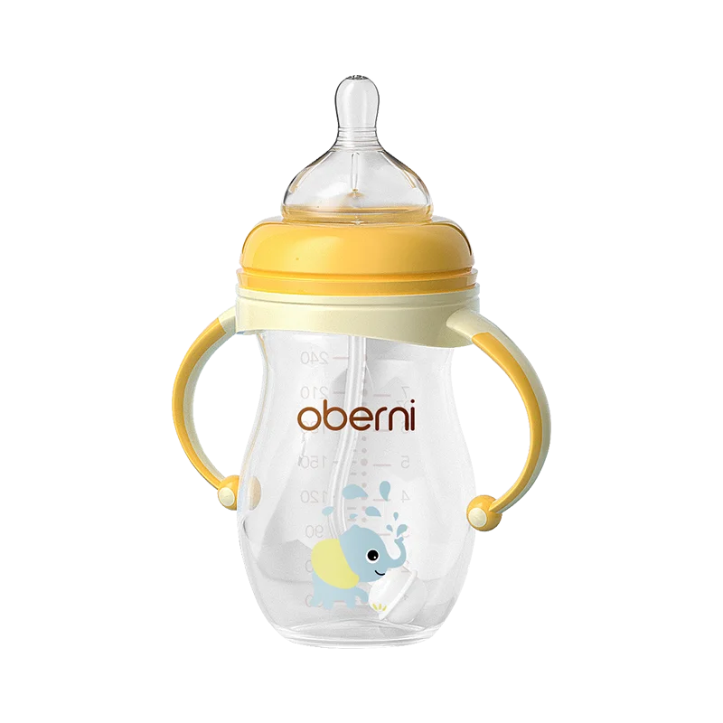 Oberni 150ml+180ml PPSU Imitated Breast Baby Milk Bottle set Anti bloating 0-6 Newborn Baby Bottle With Resistant to Falling
