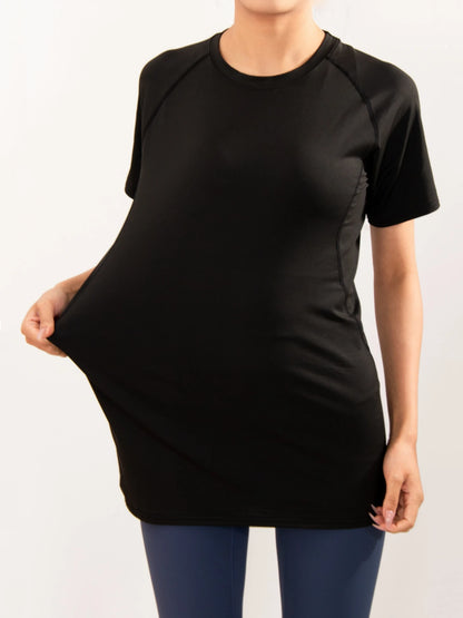Quick Drying Sports T-Shirt - Women's Workout Tops | Breathable Yoga Shirt, Crew Neck Activewear