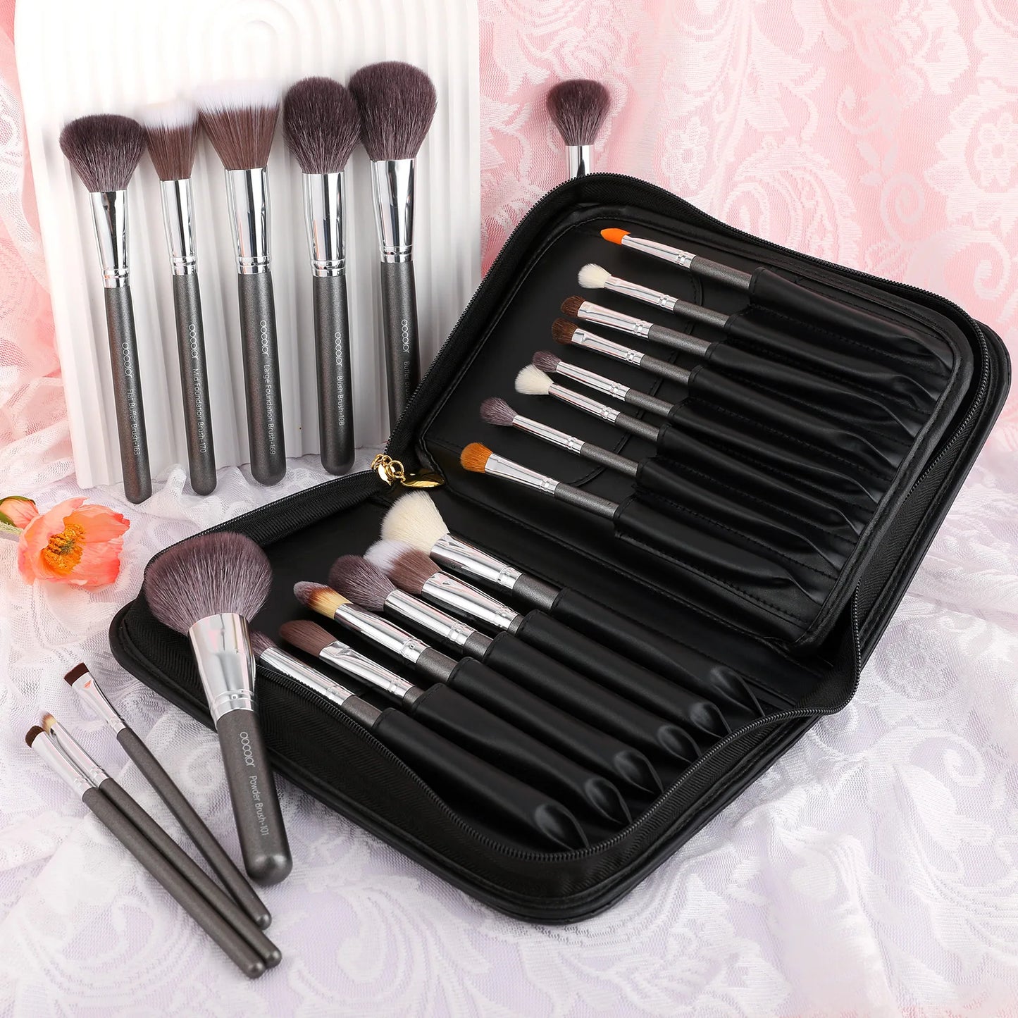 Docolor Makeup Brush Set Professional 10-30pcs Eyeshadow Blush Synthetic Foundation Brush Powder Contour Cosmetic Tool For Women
