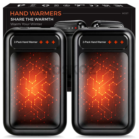 Rechargeable Hand Warmers, 2-Pack, Pocket-Size Design That Fits Gloves, Artists in Bloom Design, Gifts for Women Men