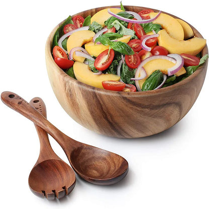 Acacia Wooden Bowl - Japanese Style Salad and Soup Tableware - ZOOMNSTORE