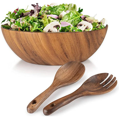 Acacia Wooden Bowl - Japanese Style Salad and Soup Tableware - ZOOMNSTORE