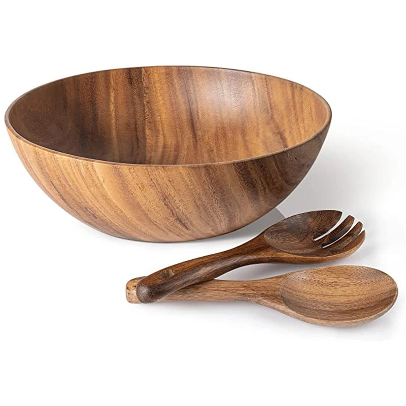 Acacia Wooden Bowl - Japanese Style Salad and Soup Tableware - ZOOMNSTORE
