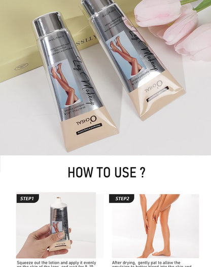 OCHEAL 100ml Beauty Leg Cream Makeup Body Coverage Long-lasting Waterproof Concealer Skin Tone Wheat Tan Brown Liquid Foundation