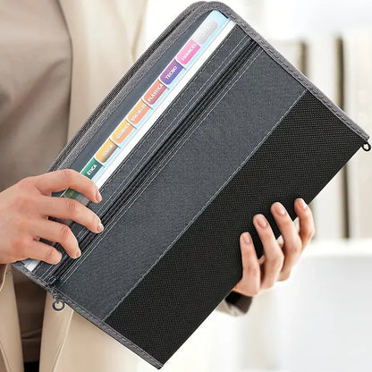 Accordion File Organizer - 13 Pocket Expanding Folder with Zipper and Pencil Pouch - ZOOMNSTORE