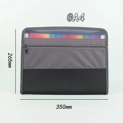 Accordion File Organizer - 13 Pocket Expanding Folder with Zipper and Pencil Pouch - ZOOMNSTORE