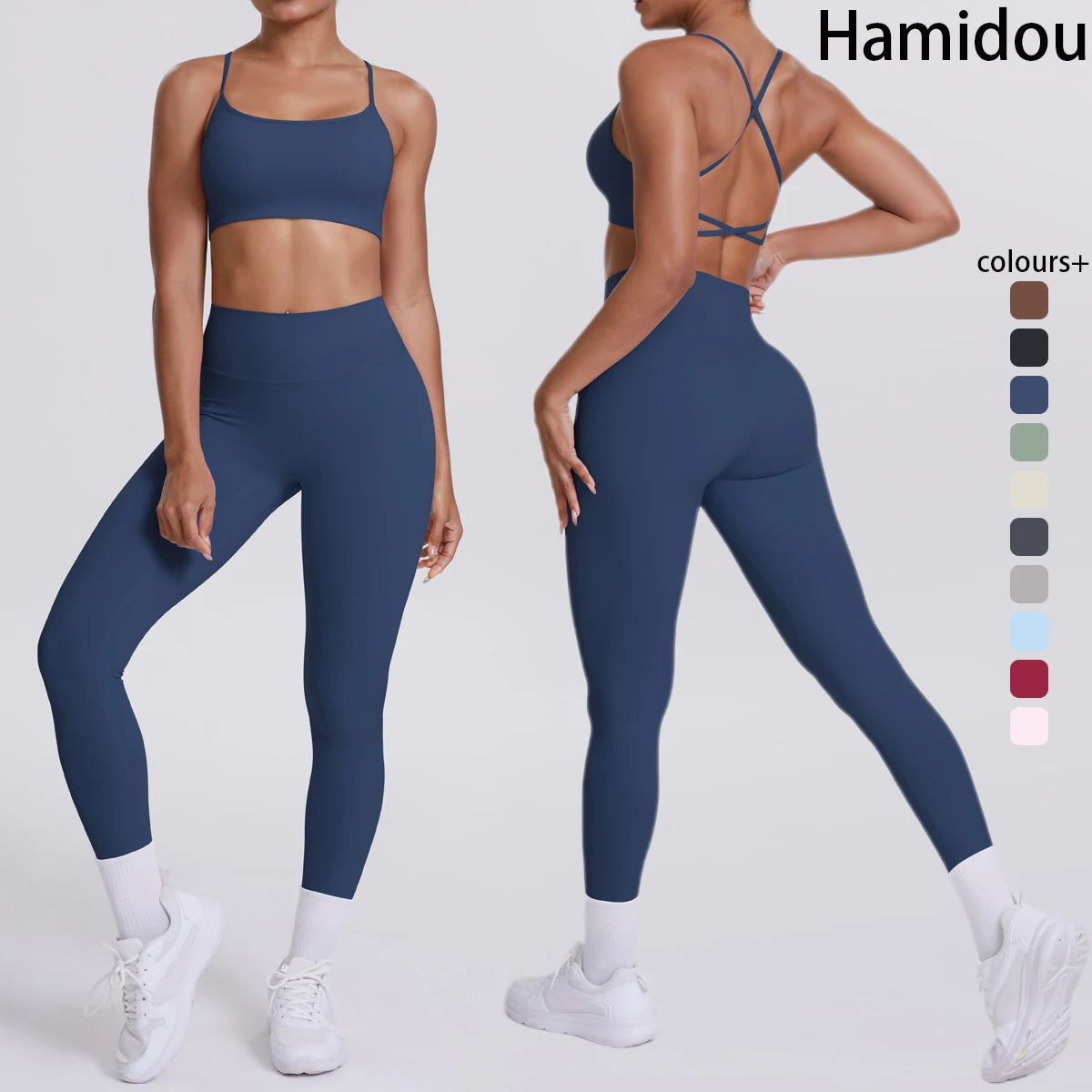 Women's Yoga Suit – Seamless Sports Bra & High Waist Leggings | Breathable Quick Dry Activewear