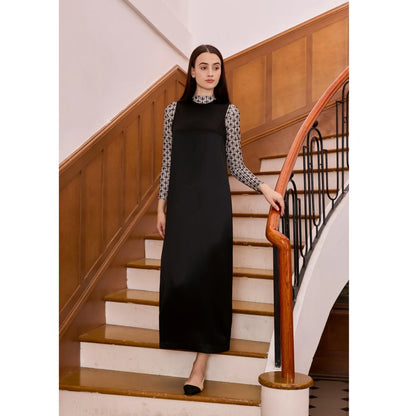 Womens Autumn Winter Maxi Dress  Mesh Modal Shirt Set - High Quality Acetate Fabric - ZOOMNSTORE