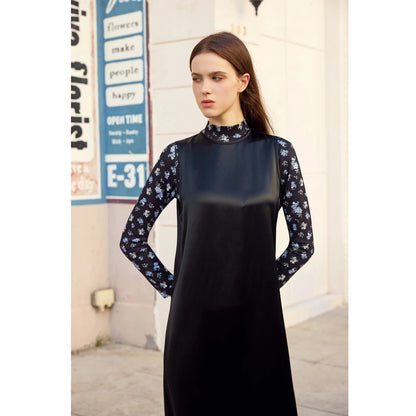 Womens Autumn Winter Maxi Dress  Mesh Modal Shirt Set - High Quality Acetate Fabric - ZOOMNSTORE