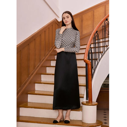 Womens Autumn Winter Maxi Dress  Mesh Modal Shirt Set - High Quality Acetate Fabric - ZOOMNSTORE