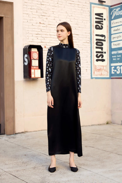 Womens Autumn Winter Maxi Dress  Mesh Modal Shirt Set - High Quality Acetate Fabric - ZOOMNSTORE