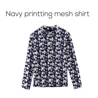 Womens Autumn Winter Maxi Dress  Mesh Modal Shirt Set - High Quality Acetate Fabric - ZOOMNSTORE