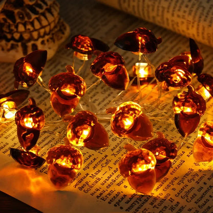 Acorn String Lights - 30 LED Fall Decorations Battery Powered 98ft Fairy Lights for Thanksgiving - ZOOMNSTORE