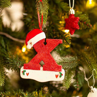 Acrylic Christmas Letter Pendant - DIY Holiday Tree Decoration 26 Letters Ornament - ZOOMNSTORE