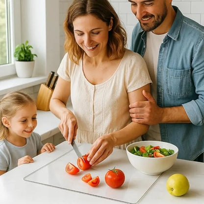 Acrylic Cutting Board with Lip - Clear Kitchen Countertop for Meat Bread  Fruit - ZOOMNSTORE