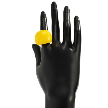 Acrylic Geometric Ring – Classic Candy Color Resin Statement Ring for Women - ZOOMNSTORE