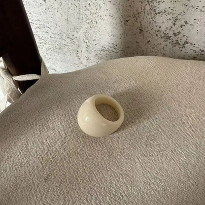 Acrylic Geometric Ring – Classic Candy Color Resin Statement Ring for Women - ZOOMNSTORE