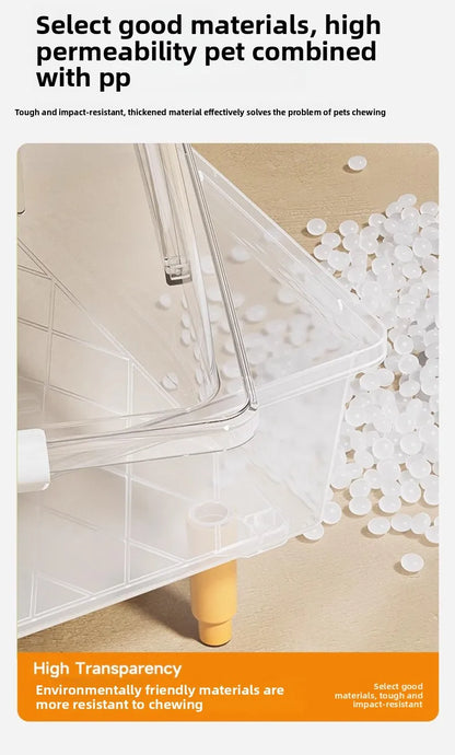 Acrylic Hamster Cage – Spacious Villa Style Transparent Pet Habitat, Chew-Proof Enclosure - ZOOMNSTORE