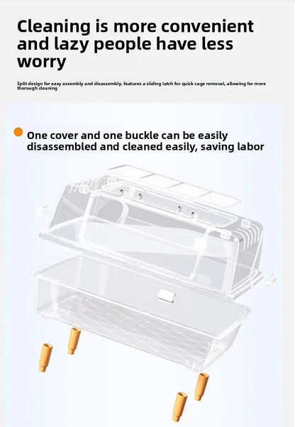 Acrylic Hamster Cage – Spacious Villa Style Transparent Pet Habitat, Chew-Proof Enclosure - ZOOMNSTORE