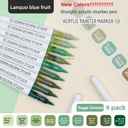 Acrylic Markers Set - 9 Color Art Pens for Rock Painting  DIY Crafts - ZOOMNSTORE