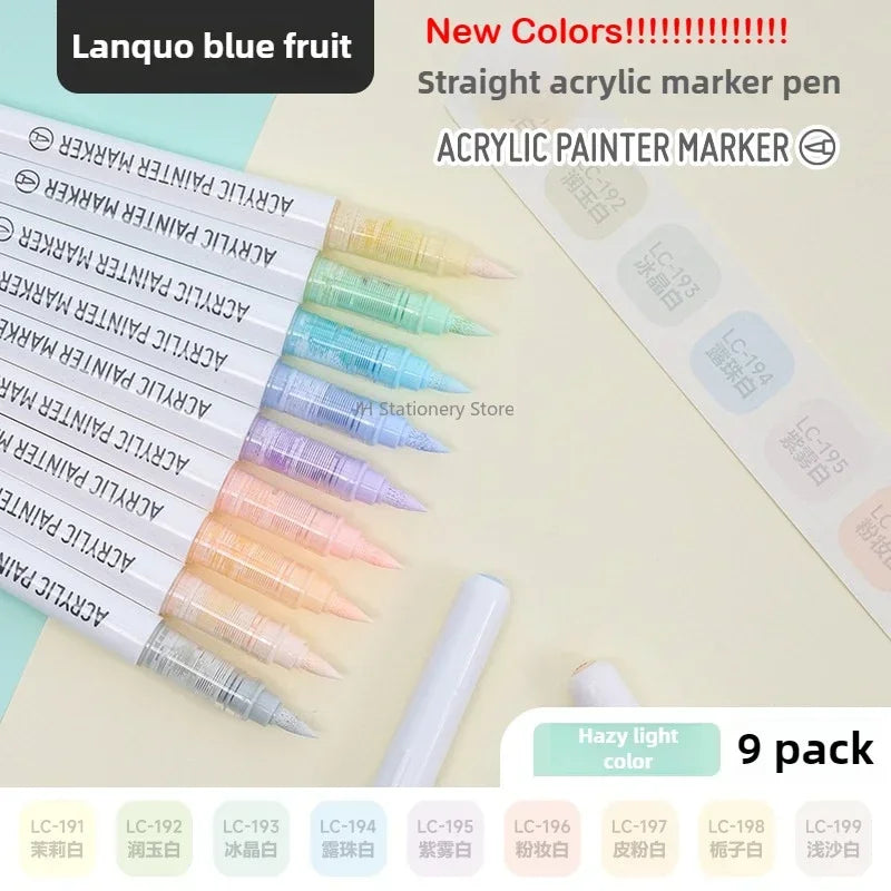 Acrylic Markers Set - 9 Color Art Pens for Rock Painting  DIY Crafts - ZOOMNSTORE