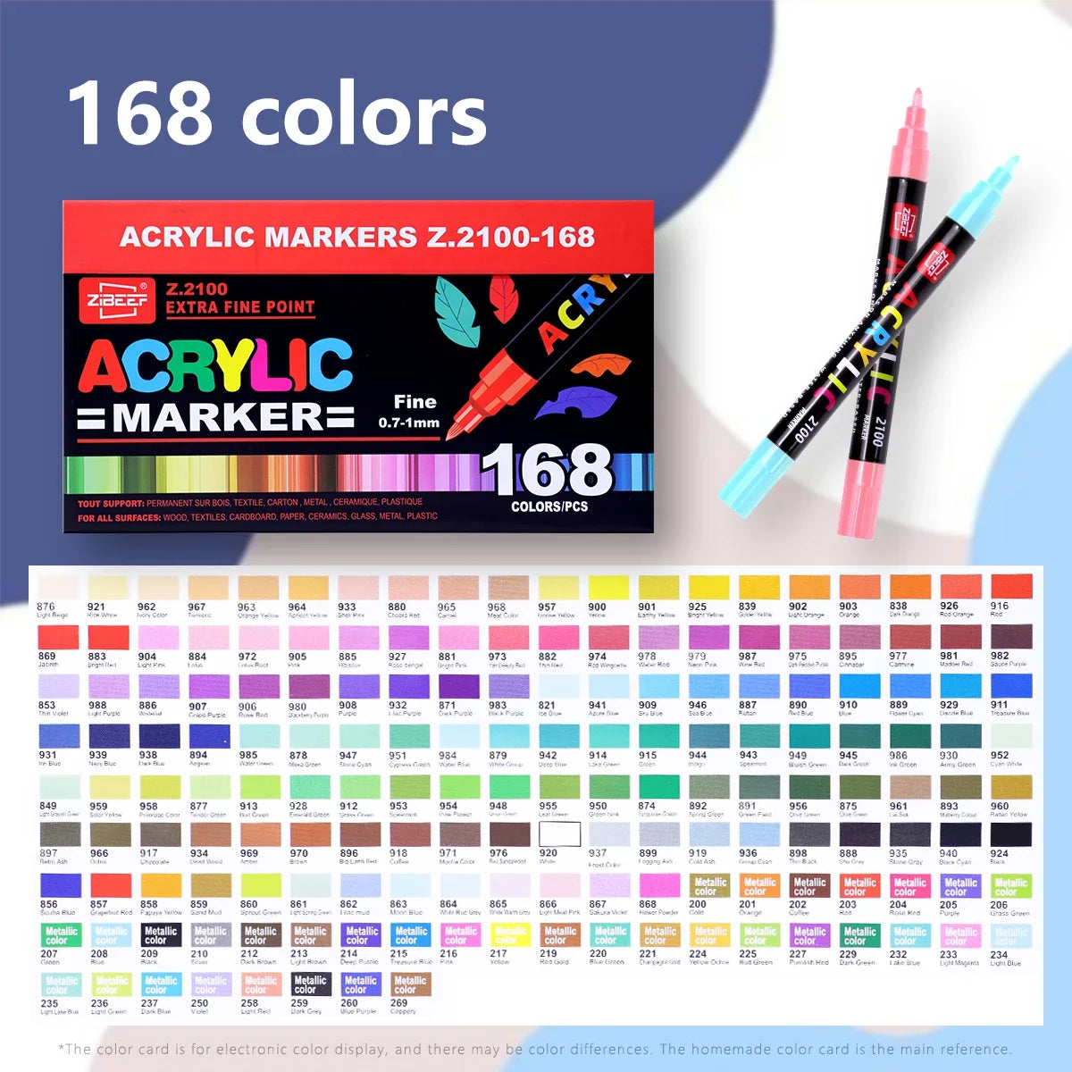 36-240 Acrylic Paint Markers, Waterproof & High Saturation for Wood,Metal,Plastic,Fabric,Glass,Ceramic Painting DIY Art Supplies - ZOOMNSTORE