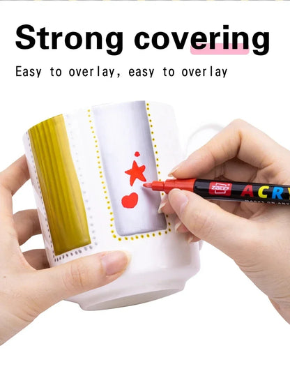 36-240 Acrylic Paint Markers, Waterproof & High Saturation for Wood,Metal,Plastic,Fabric,Glass,Ceramic Painting DIY Art Supplies - ZOOMNSTORE