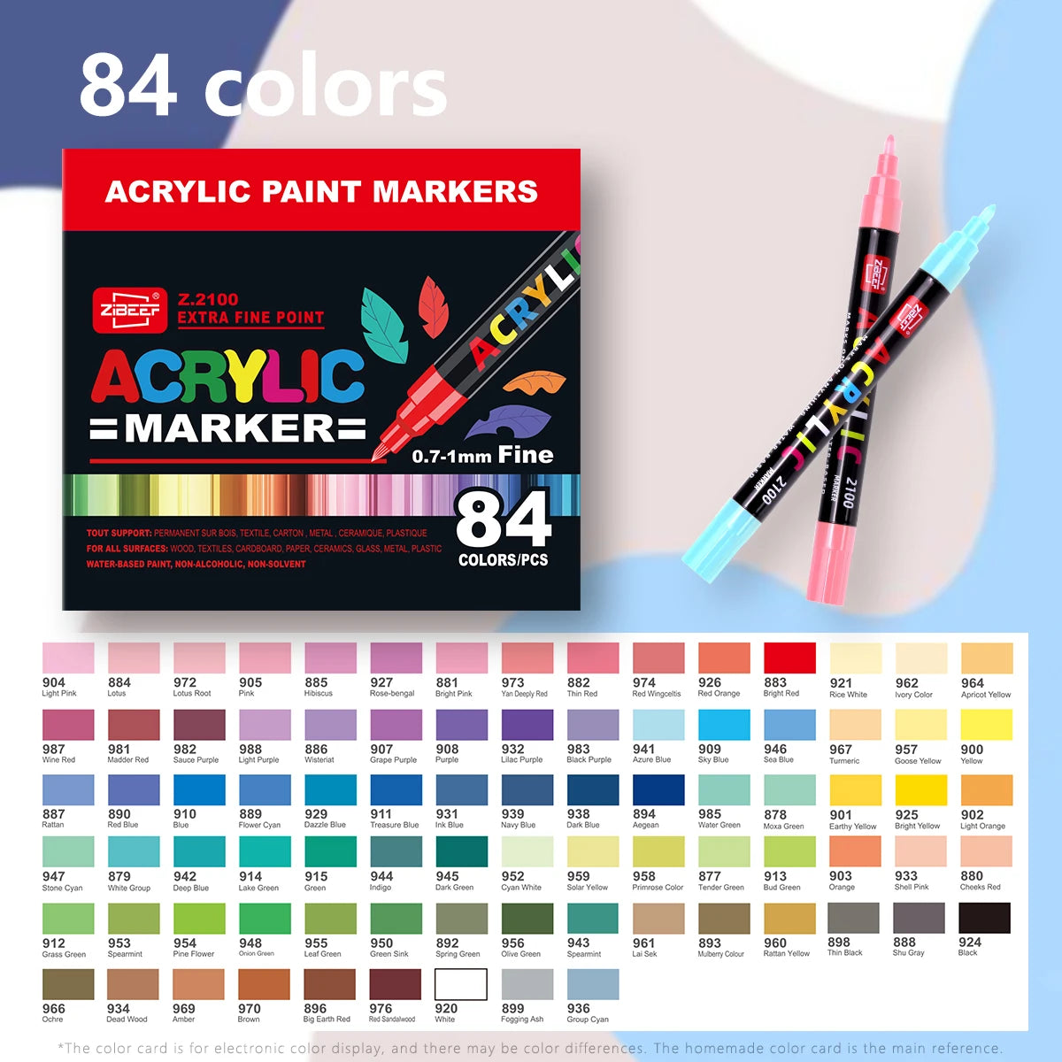 36-240 Acrylic Paint Markers, Waterproof & High Saturation for Wood,Metal,Plastic,Fabric,Glass,Ceramic Painting DIY Art Supplies - ZOOMNSTORE