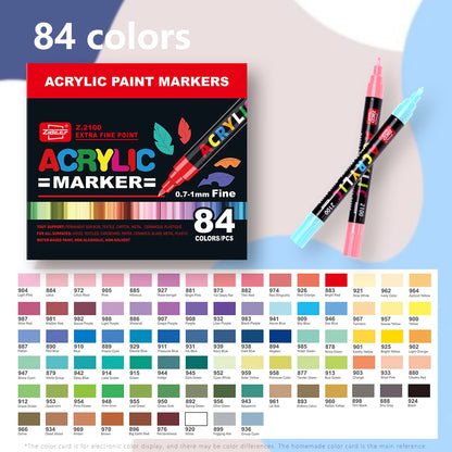 36-240 Acrylic Paint Markers, Waterproof & High Saturation for Wood,Metal,Plastic,Fabric,Glass,Ceramic Painting DIY Art Supplies - ZOOMNSTORE