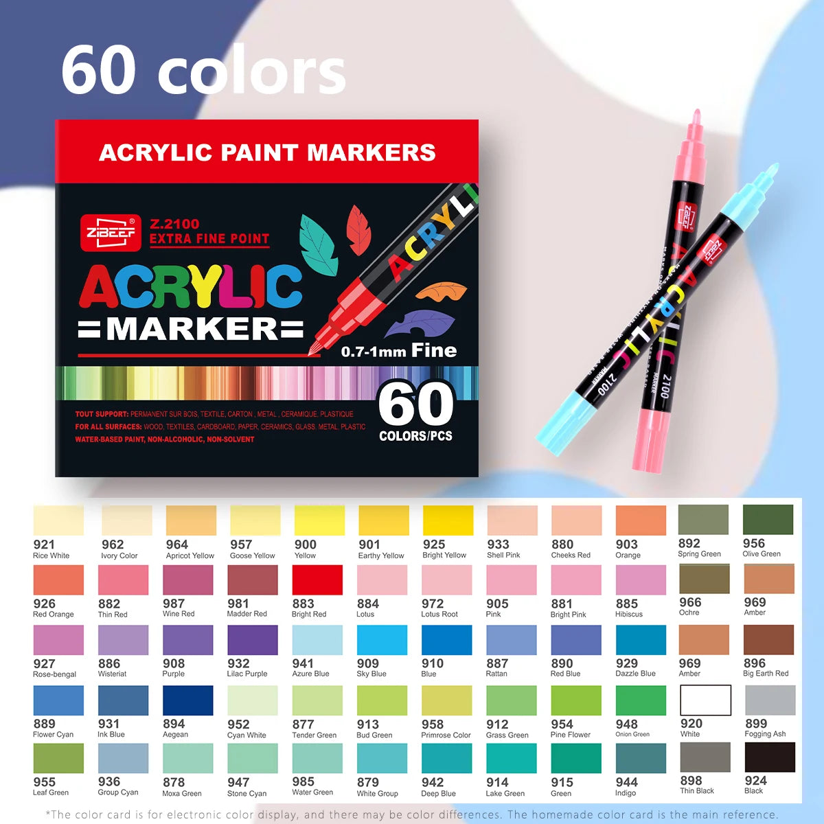 36-240 Acrylic Paint Markers, Waterproof & High Saturation for Wood,Metal,Plastic,Fabric,Glass,Ceramic Painting DIY Art Supplies - ZOOMNSTORE