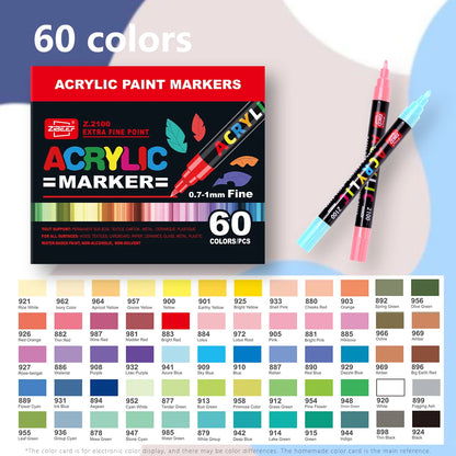 36-240 Acrylic Paint Markers, Waterproof & High Saturation for Wood,Metal,Plastic,Fabric,Glass,Ceramic Painting DIY Art Supplies - ZOOMNSTORE