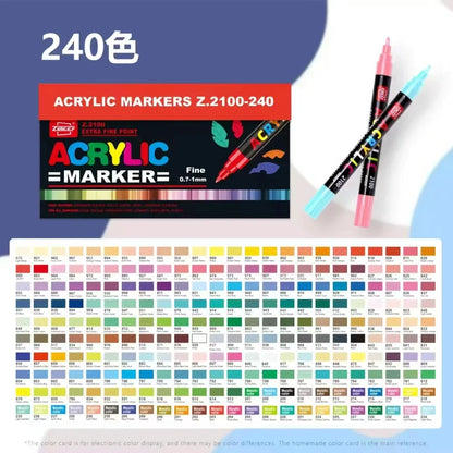 36-240 Acrylic Paint Markers, Waterproof & High Saturation for Wood,Metal,Plastic,Fabric,Glass,Ceramic Painting DIY Art Supplies - ZOOMNSTORE