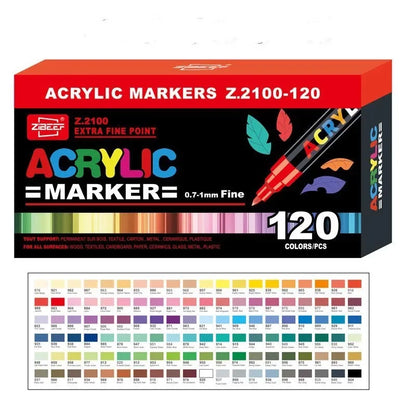 36-240 Acrylic Paint Markers, Waterproof & High Saturation for Wood,Metal,Plastic,Fabric,Glass,Ceramic Painting DIY Art Supplies - ZOOMNSTORE