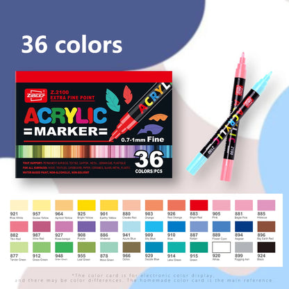 36-240 Acrylic Paint Markers, Waterproof & High Saturation for Wood,Metal,Plastic,Fabric,Glass,Ceramic Painting DIY Art Supplies - ZOOMNSTORE