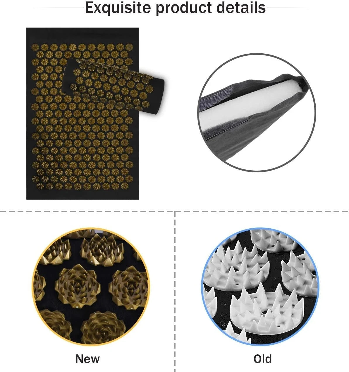 Acupressure Massage Mat - Kuznetsov Applicator Spike Mat for Neck Pain Relief & Muscle Tension - ZOOMNSTORE