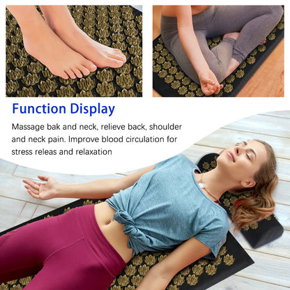 Acupressure Massage Mat - Kuznetsov Applicator Spike Mat for Neck Pain Relief & Muscle Tension - ZOOMNSTORE