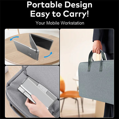 Portable Gaming Monitor - 16 Inch IPS Panel LCD Display With Swivel Bracket