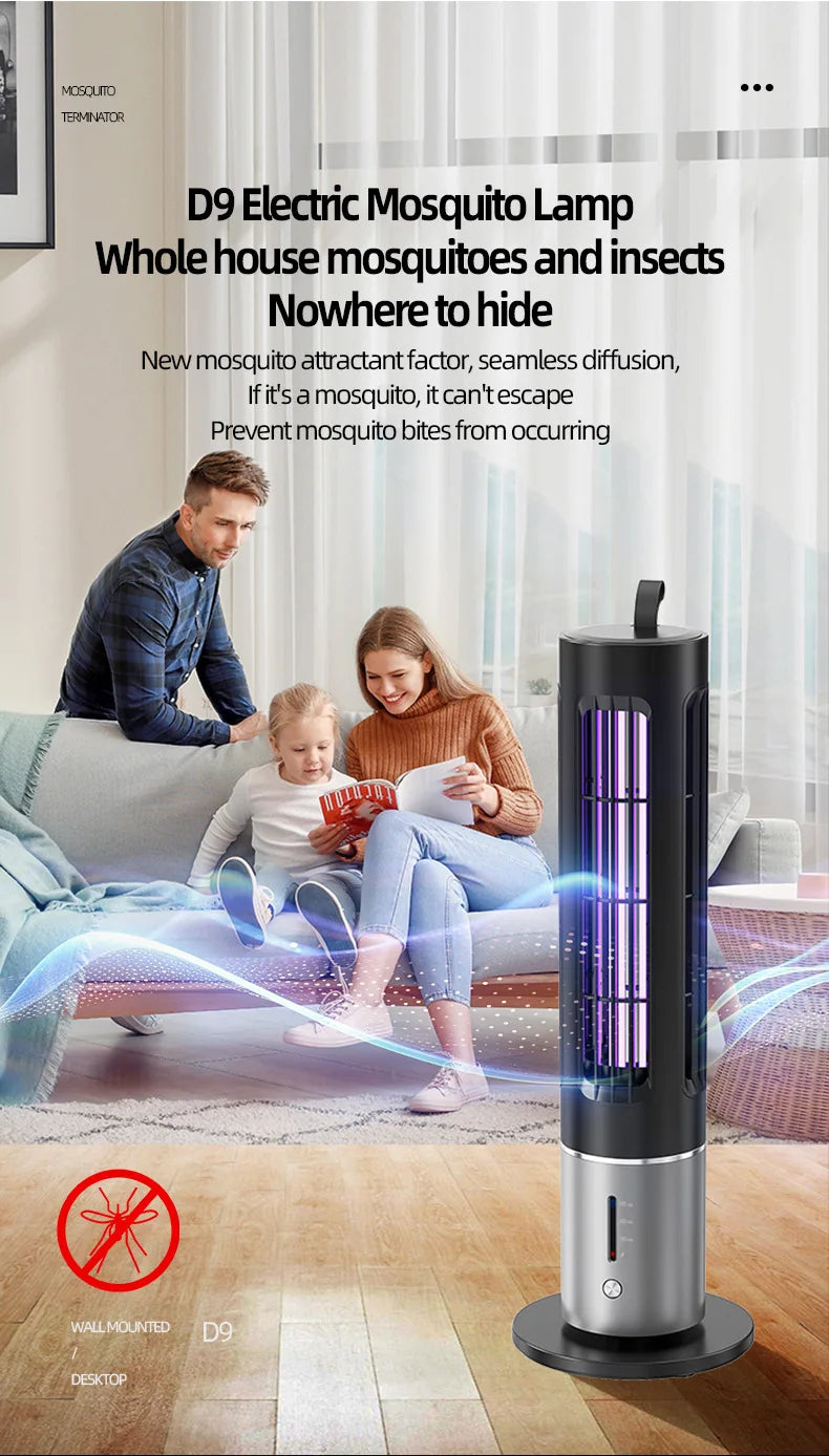 High-End Silent Wall-Hanging Electric Mosquito Lamp TYPE-C Rechargeable Portable Outdoor Insect Killer Hotel Mosquito Trap Lamp