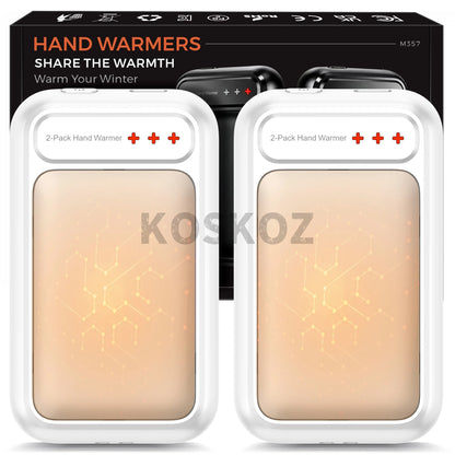Rechargeable Hand Warmers, 2-Pack, Pocket-Size Design That Fits Gloves, Artists in Bloom Design, Gifts for Women Men