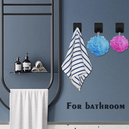 Heavy Duty Wall Hooks - Stainless Steel Adhesive Towel  Clothes Hangers for Bathroom  Kitchen - ZOOMNSTORE