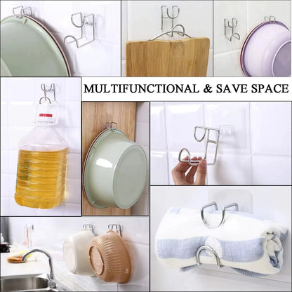 Self-Adhesive Bathroom Hooks - Space-Saving Washbasin Holders - ZOOMNSTORE