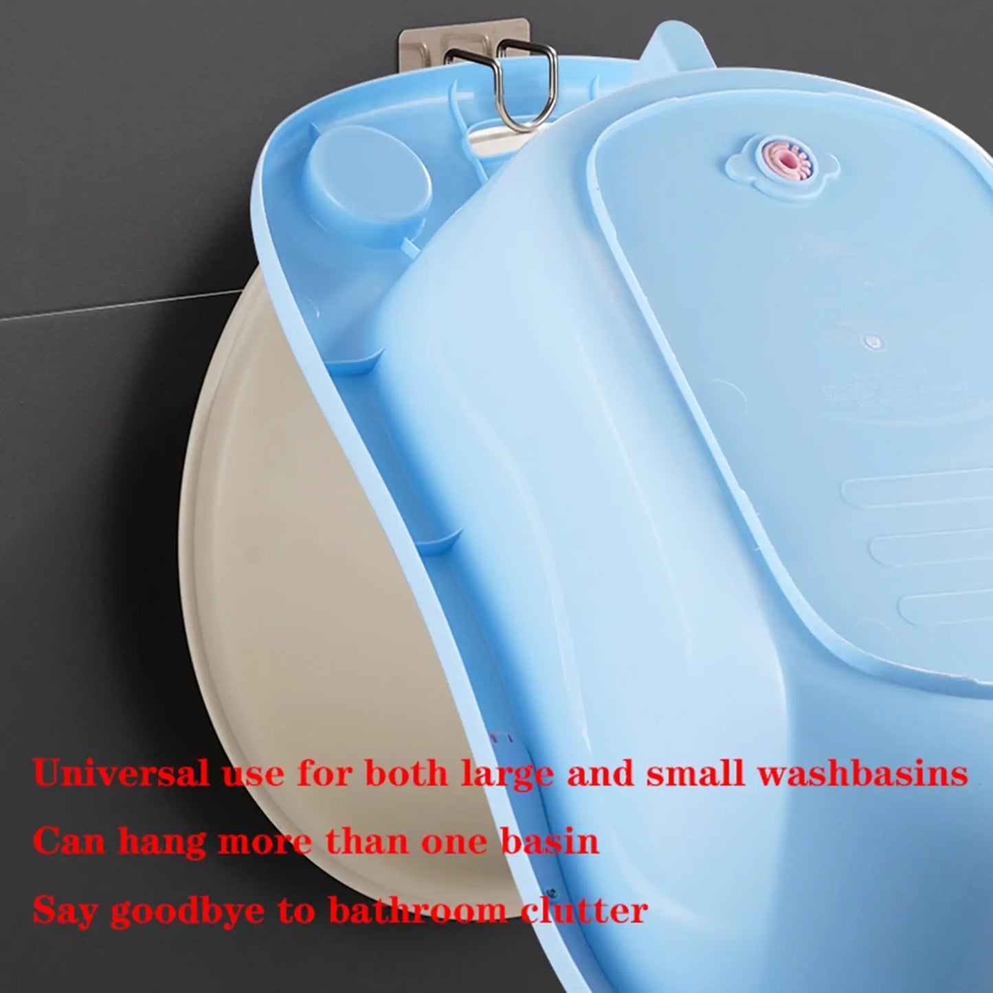 Self-Adhesive Bathroom Hooks - Space-Saving Washbasin Holders - ZOOMNSTORE