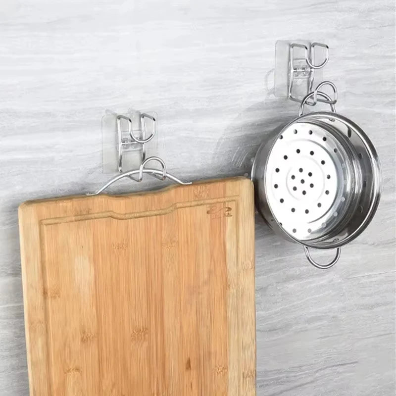 Self-Adhesive Bathroom Hooks - Space-Saving Washbasin Holders - ZOOMNSTORE