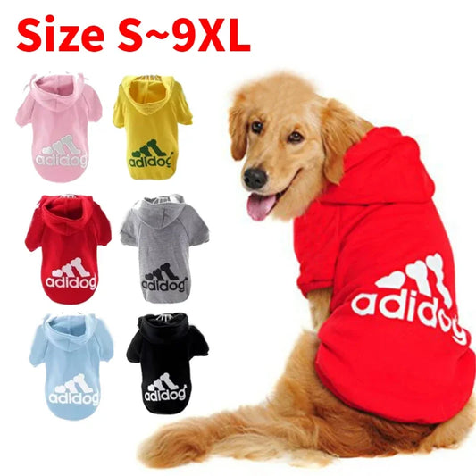 Adidog Dog Hoodie - Warm Autumn Winter Coat for Medium Large Dogs - ZOOMNSTORE