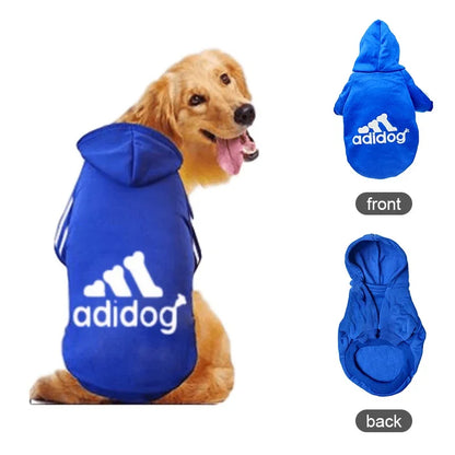 Adidog Dog Hoodie - Warm Autumn Winter Coat for Medium Large Dogs - ZOOMNSTORE